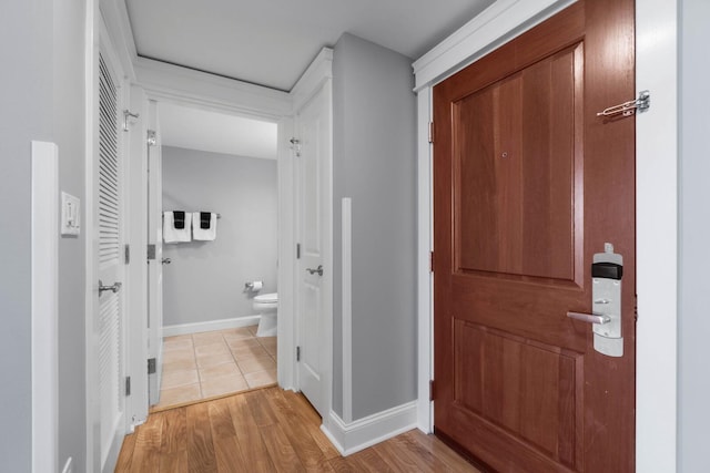 entrance foyer featuring light hardwood / wood-style floors