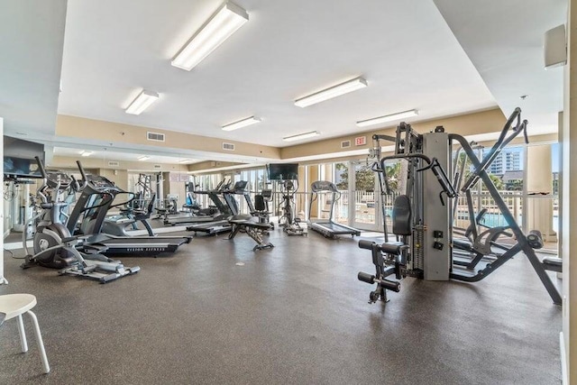 view of exercise room