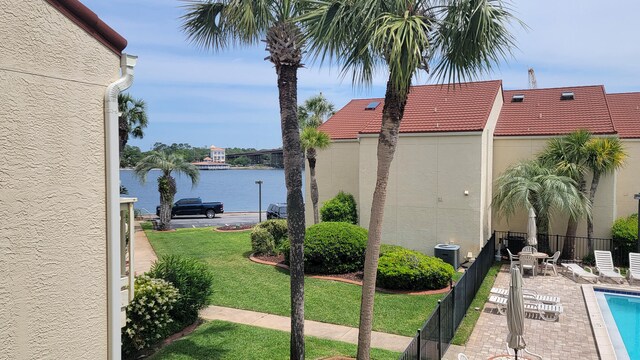 exterior space featuring a boat dock