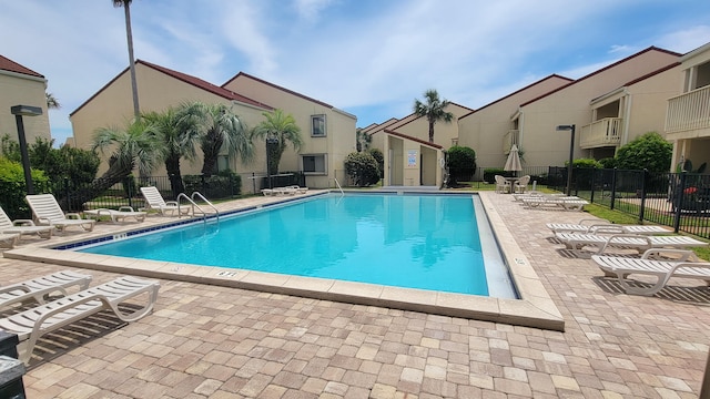 view of pool with a patio