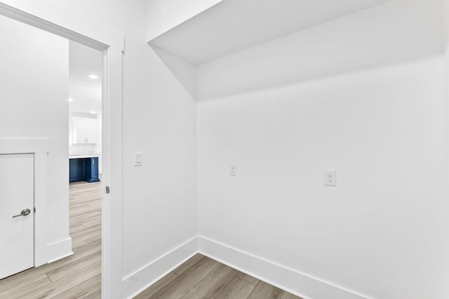 interior space with light hardwood / wood-style flooring