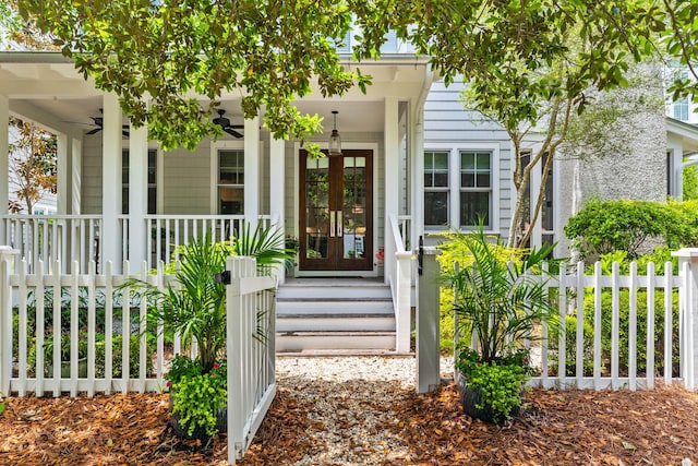 view of front of home featuring covered porch