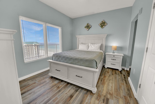 bedroom featuring hardwood / wood-style floors