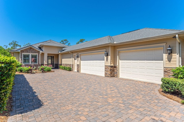 view of front of home featuring a garage