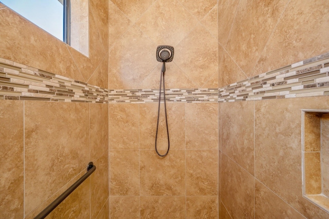 room details with tiled shower