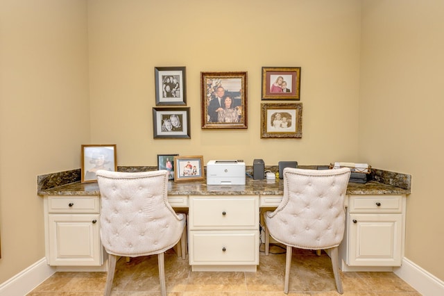 view of tiled office