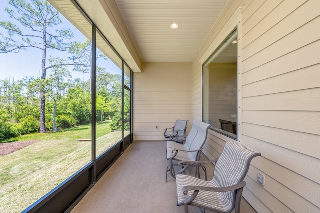 sunroom with plenty of natural light