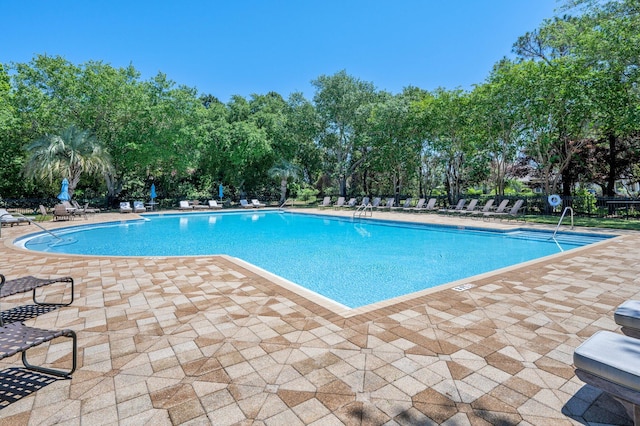 view of pool with a patio area