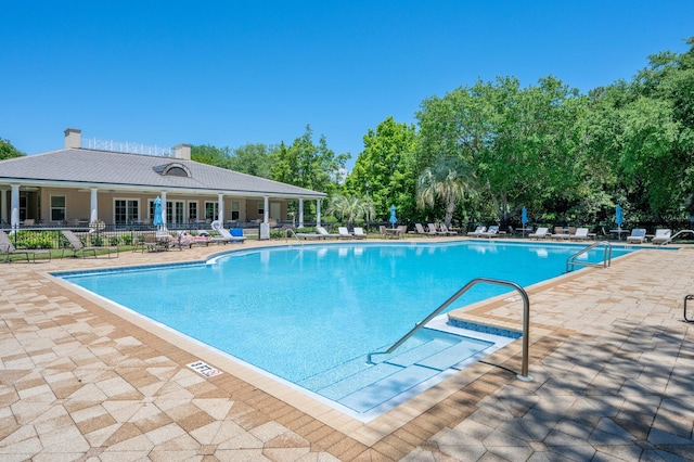 view of pool with a patio