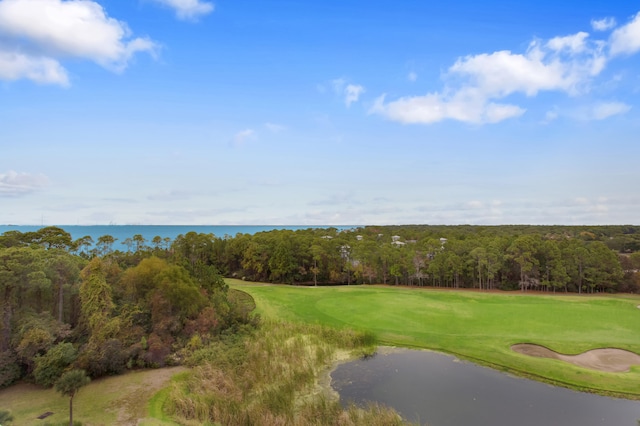 surrounding community featuring a water view