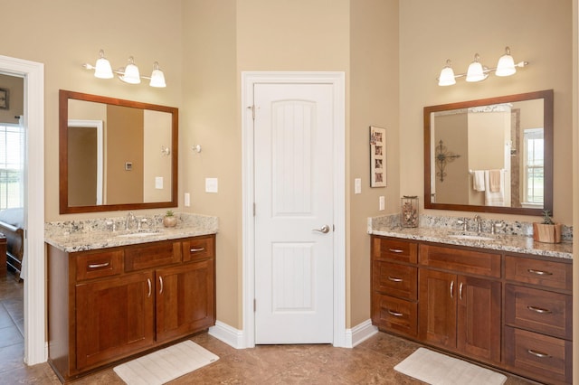 bathroom featuring vanity and tile patterned floors