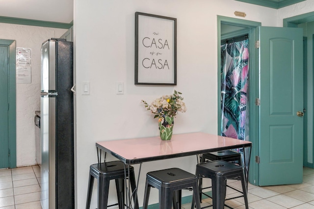 view of tiled dining room