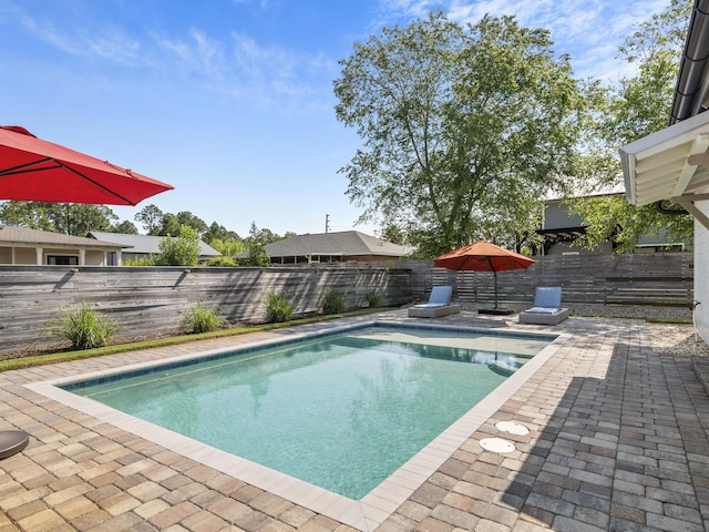 view of pool with a patio