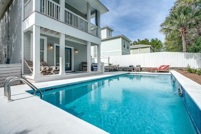 view of pool with a patio area