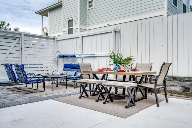 view of patio with outdoor lounge area