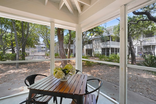 unfurnished sunroom featuring a healthy amount of sunlight