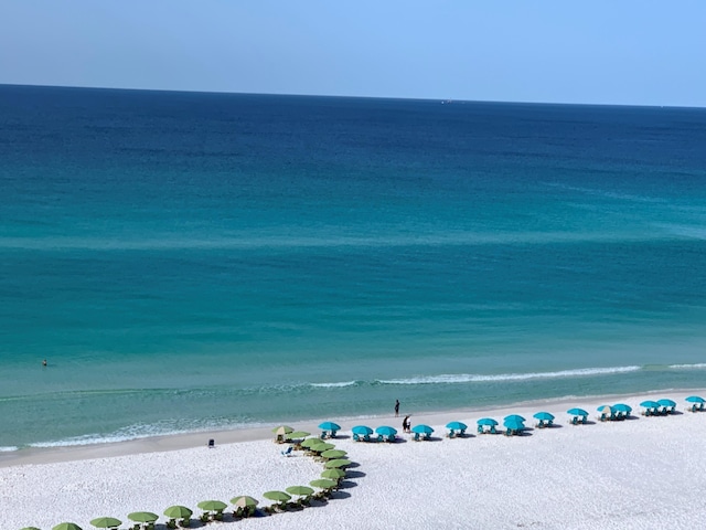 water view with a view of the beach