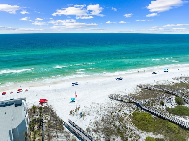 water view with a view of the beach