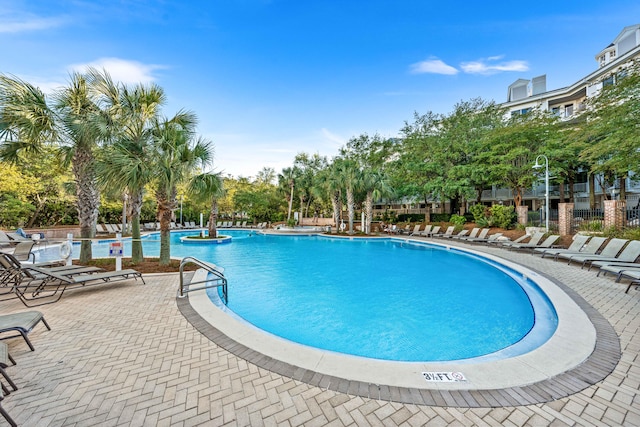 view of pool with a patio area