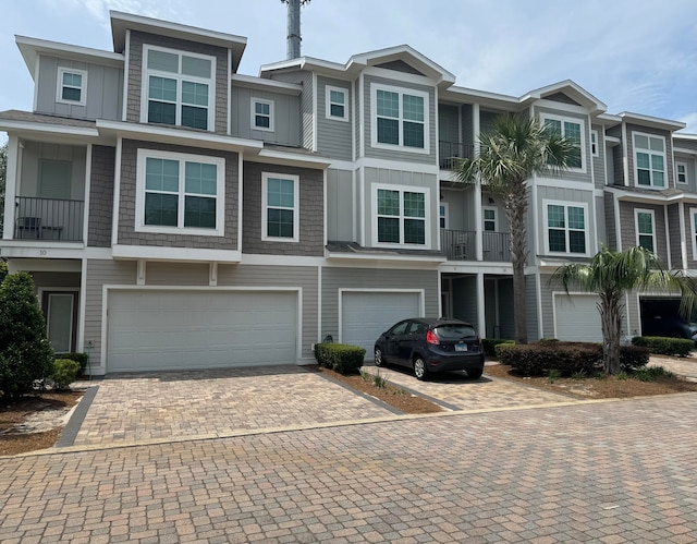 exterior space featuring a garage