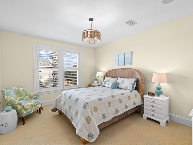 bedroom featuring carpet