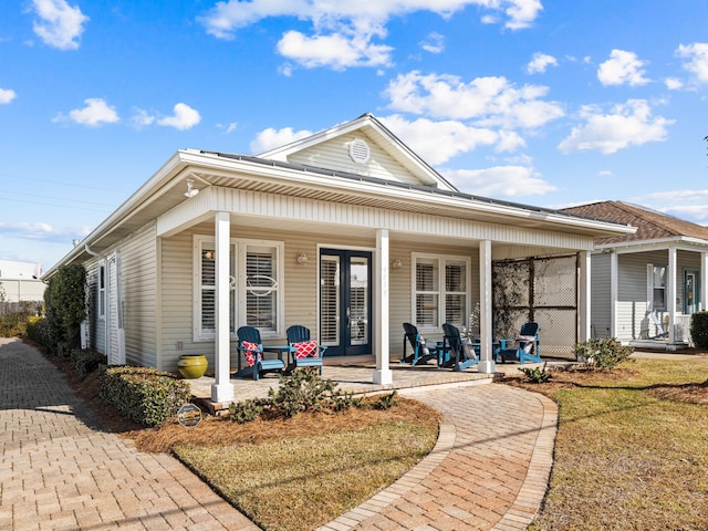 view of front of property with a porch