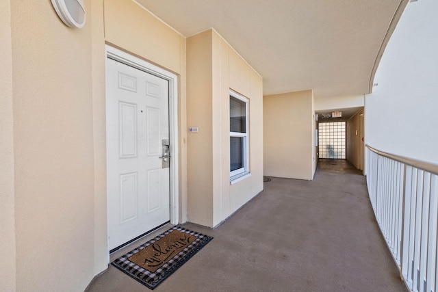 view of doorway to property