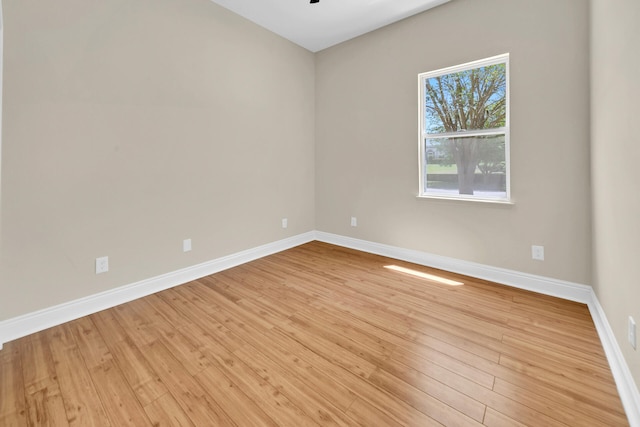 empty room featuring light wood-type flooring