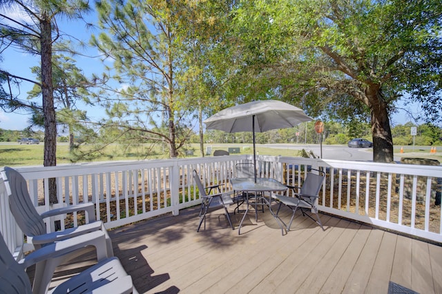 view of wooden deck