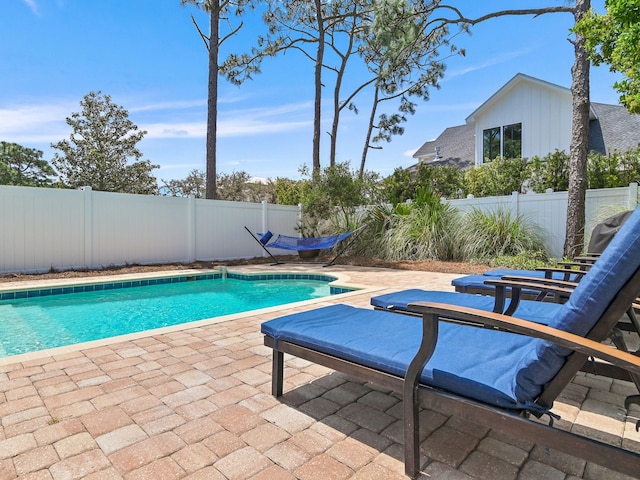 view of pool with a patio