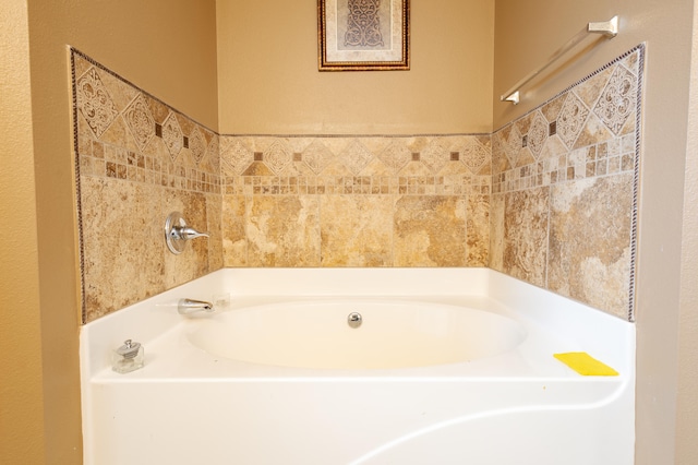bathroom featuring a garden tub