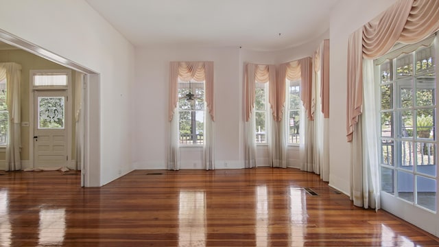 entryway featuring dark hardwood / wood-style flooring