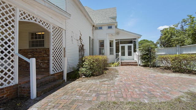 view of patio with french doors