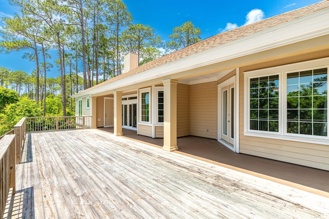 view of wooden deck