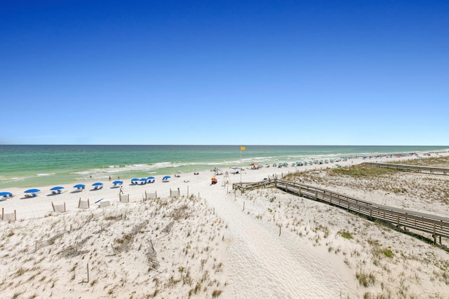 water view featuring a beach view