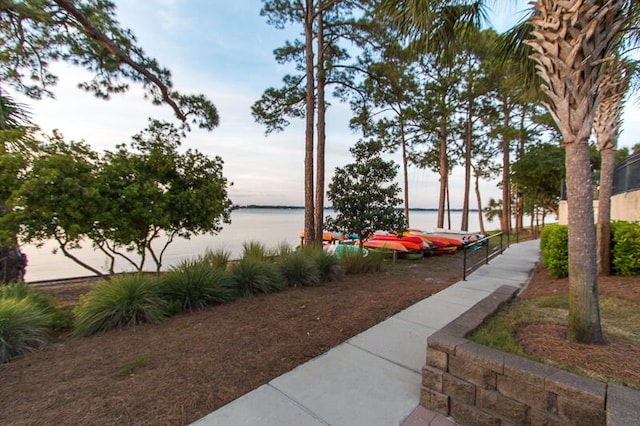 view of nearby features with a water view