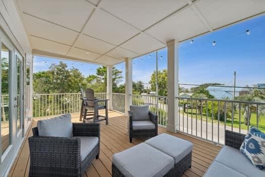 deck with outdoor lounge area