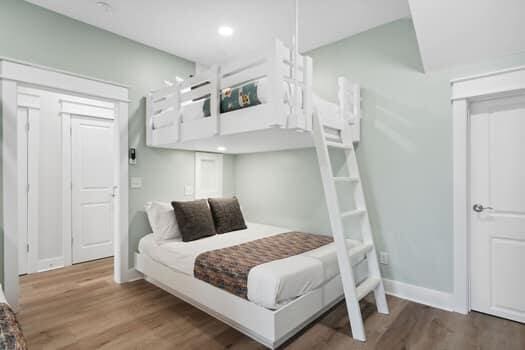 bedroom with hardwood / wood-style flooring