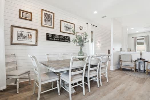 dining room featuring wood-type flooring