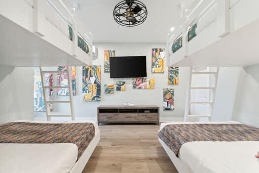 bedroom featuring hardwood / wood-style floors