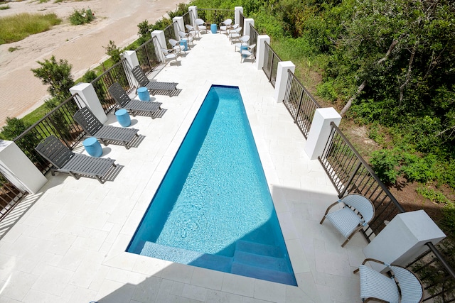 view of pool with a patio area