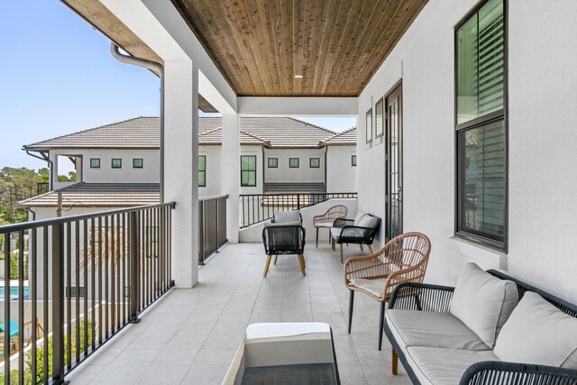 balcony featuring outdoor lounge area