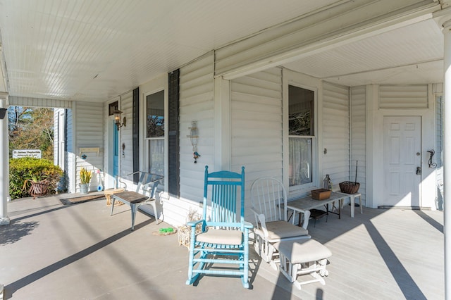 view of patio / terrace featuring covered porch