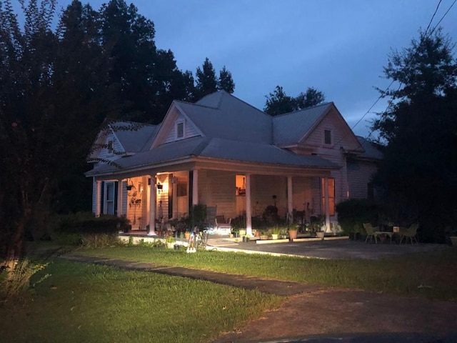 view of front of home with a porch