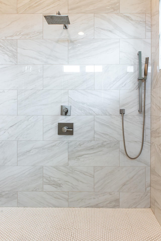 bathroom featuring walk in shower