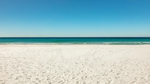 view of water feature featuring a view of the beach