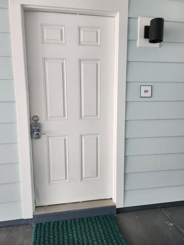 view of doorway to property