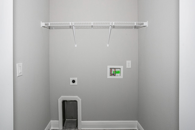 washroom featuring washer hookup and hookup for an electric dryer