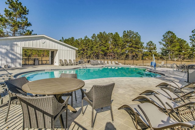 view of pool with a patio