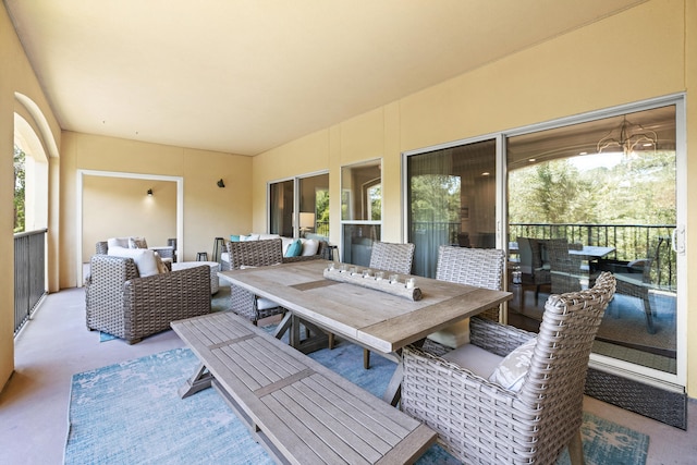 view of sunroom / solarium